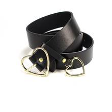 Cinturones para mujer, vestido de fiesta de cuero de imitación, hebilla de Metal con broche en forma de corazón, cinturón de cintura 2024 - compra barato