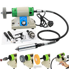 Bancada buffer polisher 350w mini jóias rock polimento moagem máquina amortecedor, velocidade variável 0 ~ 10000 rpm 2024 - compre barato