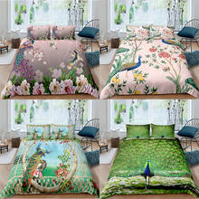 ZEIMON Peacock 3D Bedding Sets Beautiful Kids Boy Girl Duvet Quilt Cover Set Bed Pillowcase King Queen Single Size 2/3Pcs 2024 - buy cheap