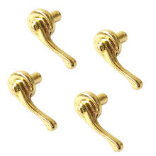 4Pcs Dolls House Miniature Victorian Brass Scroll Door Handles Alloy Pull Knobs Dollhouse Furniture Accessories Gold 2024 - buy cheap