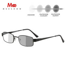 MEESHOW Photochromic Myopia Optical Glasses Reading Glasses Square Metal Frame High Quality Retro Men Anti-Blue light Computer 2024 - buy cheap