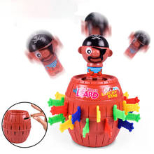 Brinquedo infantil divertido cm, grande tambor de pirata, brinquedo de novidade, clássicos, portão, jogo de inteligência para crianças, faca da sorte, brinquedo pop up 2024 - compre barato