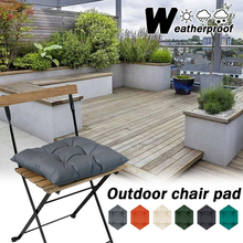1x Outdoor Solid Color Waterproof Chair Cushion Garden Patio Furniture Thickened Chair Cushion Tie on Home Decoration 40*40*5cm 2024 - buy cheap