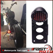 For Bonneville Cafe Racer Black Grill Tail Brake License Plate Light Stop Lamp Number Plate Bracket for Harley Sportster XL 883 2024 - buy cheap
