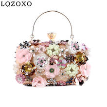 Bolsa feminina de cetim, bolsa feminina da moda, floral, com pedras 2024 - compre barato