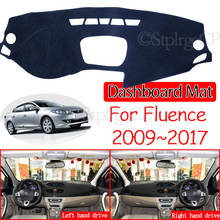 Alfombrilla antideslizante para salpicadero de coche, accesorios para Renault Fluence 2009 ~ 2017, Samsung SM3, 2012, 2014, 2015, 2016 2024 - compra barato