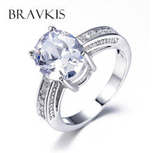 Bravekiss aliança de casamento com pino cz, conjunto de anéis de cristal anel de noivado para mulheres, zircônio branco, acessórios de joia bur0004 2024 - compre barato