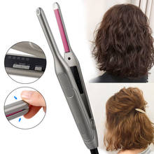 Obecilc-alisador de pelo 2 en 1, rizador de pelo con pantalla Led de tiempo, herramientas de peinado de cerámica de seguridad 2024 - compra barato