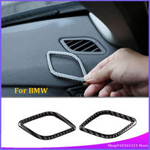 For BMW X1 E84 2011-2015 2pcs Soft Carbon Fiber Car Dashboard Air Conditioning Vent Frame Trim Accessories 2024 - buy cheap