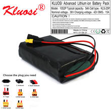 KLUOSI-Paquete de batería de litio 10S2P para patinete eléctrico, 36V, 5Ah, 150W ~ 450W, 42V, 15A, BMS, para monopatín 2024 - compra barato