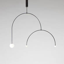 Candelabro artístico de ferro com design, candelabro escandinavo pós-moderno, criativo, lâmpadas para sala de estar, quarto 2024 - compre barato