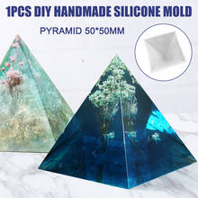 Molde de silicona piramidal para fabricación de joyas, herramienta artesanal de resina epoxi colgante, 50x50mm, 2019ing 2024 - compra barato