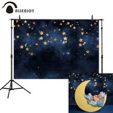Allenjoy фоны для фотосъемки темное звездное небо мерцающие золотые звезды мерцающие украшения Настенная бумага Фотофон 2024 - купить недорого