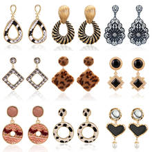 Big Earrings For Women Long Earings Bohemian Sexy Leopard Felt Snakeskin Geometry 2019 New Dangle Earrings Jewelry 2024 - buy cheap