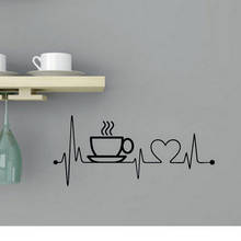 Pegatinas de pared para taza de café, calcomanías de vinilo creativas para cocina, arte de pared, papel tapiz para decoración del hogar, gran oferta 2024 - compra barato