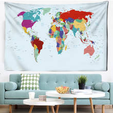 Map Wall Hanging retro world tapestry sleeping mat tapestry art circular towel beach tapestry decoration 320x200 tapestry 2024 - buy cheap