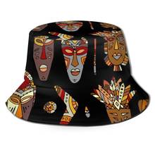 CINESSD New Fashion Bucket Hats Fisherman Caps For Women Men Gorras Summer Tribal Mask Ethnic 2024 - buy cheap