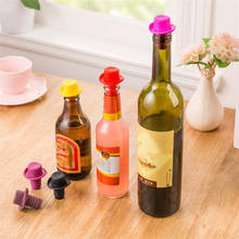 Hat Silicone Vacuum Bottle Stoper Liquor Outlet Wine Stop Bottle Wine bottle Stopper Vacuum Sealer Bar Tools Wine Accessories 2024 - buy cheap