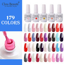 Clou Beaute  179 Colors Nail Gel UV LED Semi Permanent Nail Polish Varnish Hybrid 15ml Yellow Pink  Art Gel Lacquer 2024 - buy cheap