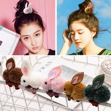 Presilha de cabelo elástica de coelho, acessório para cabelo de princesa 2024 - compre barato