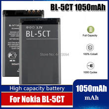 Batería de polímero de litio para móvil, pila de BL-5CT para Nokia 1050mAh, 3720C, 5220XM, 6303C, 6730C, C5, C5-00, 6030C, 6303i, C6-01 de teléfonos móviles 2024 - compra barato