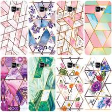Soft Phone Case for Samsung Galaxy A3 2016 A310 A310F Glossy Colorful Flower Silicone Phone Back Cover Geometric Marble Shell 2024 - buy cheap