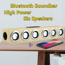 Alto-falante bluetooth com 6 caixas de som, barra de som portátil, coluna surround com subwoofer, placa central de música e áudio para desktop de carro 2024 - compre barato