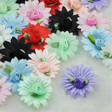 20pcs Satin Flower Rose sewing/wedding/the appliques Lots Mix color B175 2024 - buy cheap