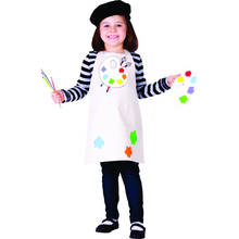 Детская профессиональная одежда художника для маленьких девочек, маскарадный костюм для Хэллоуина, косплей, карнавальный костюм 2024 - купить недорого