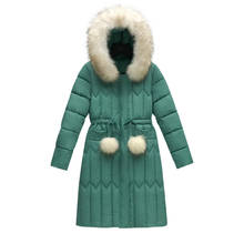 Chaqueta de invierno gruesa de algodón de nieve acolchada Parkas con capucha ropa de abrigo sólida talla grande 3XL Chaqueta de algodón de alta calidad para mujer 2024 - compra barato