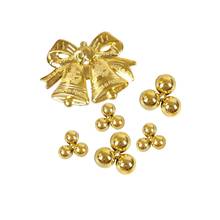 10pcs Christmas Decorations for Home Christmas Tree Gold Bow Bell Accessories Ornaments  Navidad Tree  New Year Xmas Decor 2024 - buy cheap