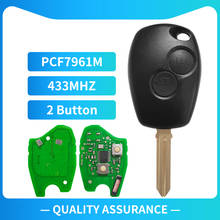 XNRKEY  HU136TE 433MHz PCF7961M HITAG AES Chip 2 Button Remote Car Key Blank Fob for Renault Logan II Sandero II 2024 - buy cheap