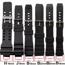 Silicone Rubber Watchband Watches Replace Electronic Wristwatch Band Sports Watch Straps 16mm 18mm 20mm 22mm Dropshipping 2024 - buy cheap