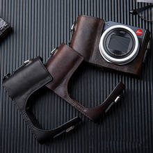 Сандалии из натуральной кожи, сделанные вручную Камера чехол сумка половина тела для Leica C-LUX 2024 - купить недорого