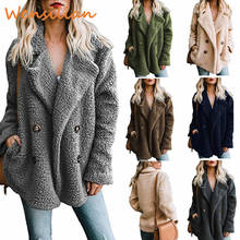 Teddy Fur Coat From Faux Fur Fluffy Overcoat Woman Winter Women's Jacket Female Long Sleeve Chaqueta Mujer 2024 - compre barato