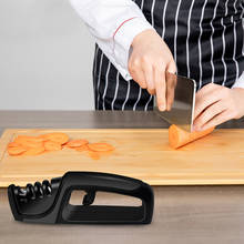 Apontador de faca cozinha sharpener 4 estágios profissional cozinha afiar pedra moedor multifunções apontador ferramentas cozinha 2024 - compre barato