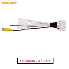 FEELDO-Cable convertidor de enchufe de vídeo para cámara trasera de coche, adaptador de Cable inverso de estacionamiento, para Mazda 2, 3, 6, CX-5 2024 - compra barato