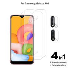 Película protetora para samsung galaxy a01, proteção de tela, vidro temperado, hd, transparente 2024 - compre barato