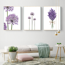 Wall Art Canvas Painting Modern Home Decor Nordic Style Lavender Flowers Pictures Prints Simple Modular Poster For Living Room 2024 - buy cheap