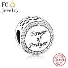 FC Jewelry Fit-pulsera de plata 925 con abalorios cruzados, joyería compatible con el libro, cuentas de oración para hacer Berloque cristiano 2020 2024 - compra barato