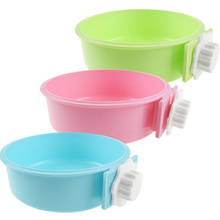 Hangable Pet Cat Dog Bowl Bottle Food Container Storage Water Feeding Bowl Plastic Colorful Water Dish Feeder Dispenser 2024 - buy cheap