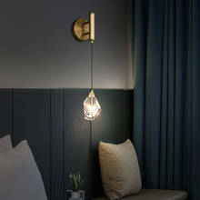Простой Хрустальный настенный светильник для спальни, гостиной, кабинета, настенные светильники, современный креативный коридор, домашний декор, освещение, бра 2024 - купить недорого