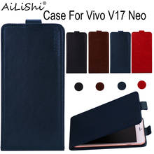Чехол AiLiShi для Vivo V17 Neo, роскошный кожаный чехол-книжка высшего качества, эксклюзивный чехол Vivo 100%, защитный чехол для телефона, кожа + отслеживание 2024 - купить недорого