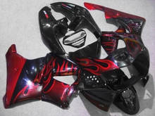 ABS Red flames Black Fairing Kit for HONDA CBR900RR 98 99 CBR900 RR 919 CBR 900RR 1998 1999 Fairings Set+Gifts HY08 2024 - buy cheap