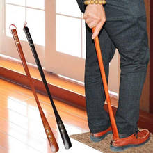 New Arrival 55 cm Professional Ultra Long Mahogany Craft Wenge Wooden Shoe Horn  Wooden Long Handle Shoe Horn Lifter Shoehorn 2024 - buy cheap