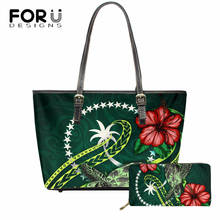 FORUDESIGNS Chuuk Polynesian with Turtle Hibiscus Printed Luxury Woman Bag Female Shoulder Handbags New Trend Tote Bags Sac Main 2024 - buy cheap