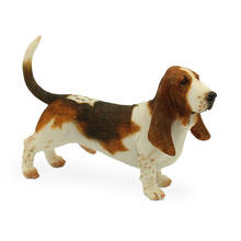 WU CHEN LONG Basset Hound Art Sculpture Simulated Animal Dog Figurines Resin Craft Home Decoration Handicraft Collection R4802 2024 - buy cheap