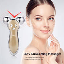 Rodillo eléctrico 3D EMS para masaje Facial, masajeador de pulso, Bola de masaje para estiramiento Facial, instrumento de belleza para adelgazamiento Facial 31 2024 - compra barato
