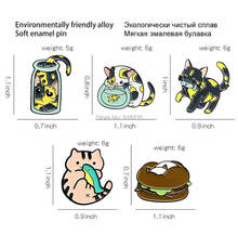 20 шт./партия, металлическая брошь в виде кошки 2024 - купить недорого