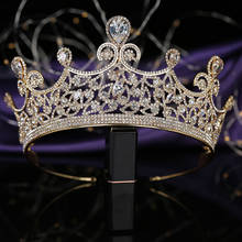 Corona HADIYANA clásica y elegante para mujer, Tiara de boda, accesorios para el cabello, circonita, joyería para el cabello de lujo BC3776 Tocado Novia 2024 - compra barato